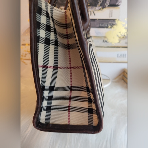 Burberry Nova Check Canvas Hand Bag Vintage RARE - Picture 6 of 16